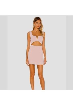 Superdown Corin Mini Dress Pink Preppy Summer Party Going Out Cocktail Cutout XS